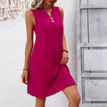 V-neck sleeveless vest dress