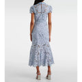 High neck short sleeved lace dress