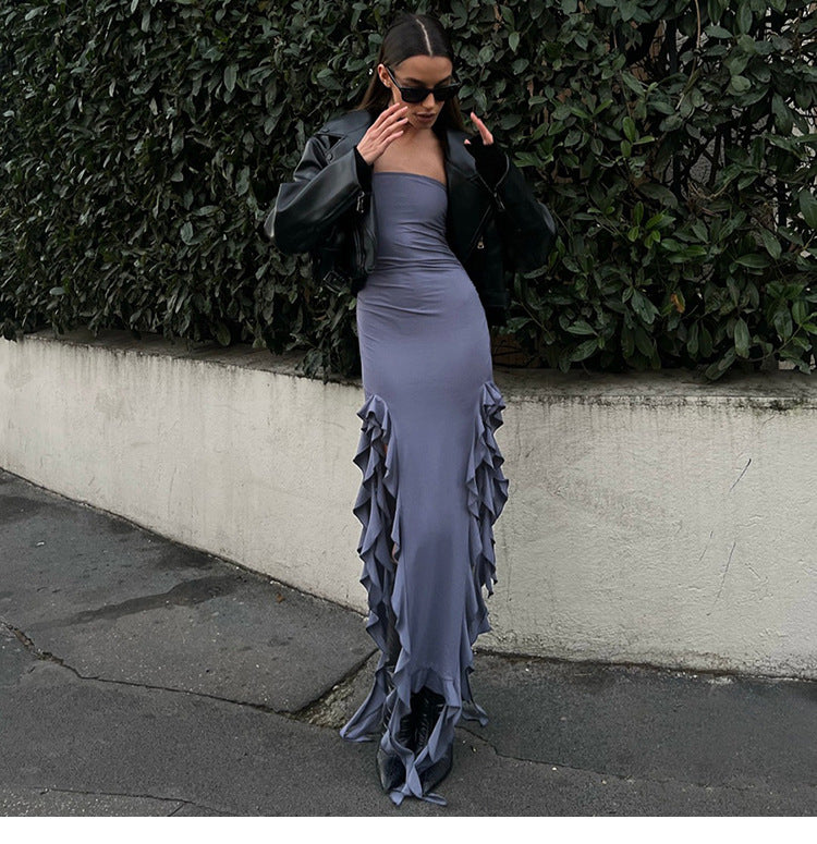 Elara Asymmetric One-Shoulder Midi Dress