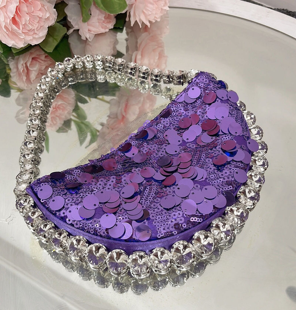 Women's bag with super shiny sequins inlaid with diamonds underarm bag with rhinestones shoulder bag for carrying