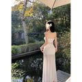 Red Strapless Sexy Dress  Style Elegant  Chic A-Line Long Dress for Women
