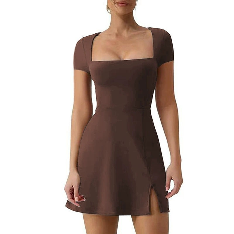 Élodie High-Slit A-Line Dress