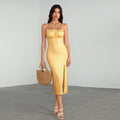 Backless printed camisole dress for women