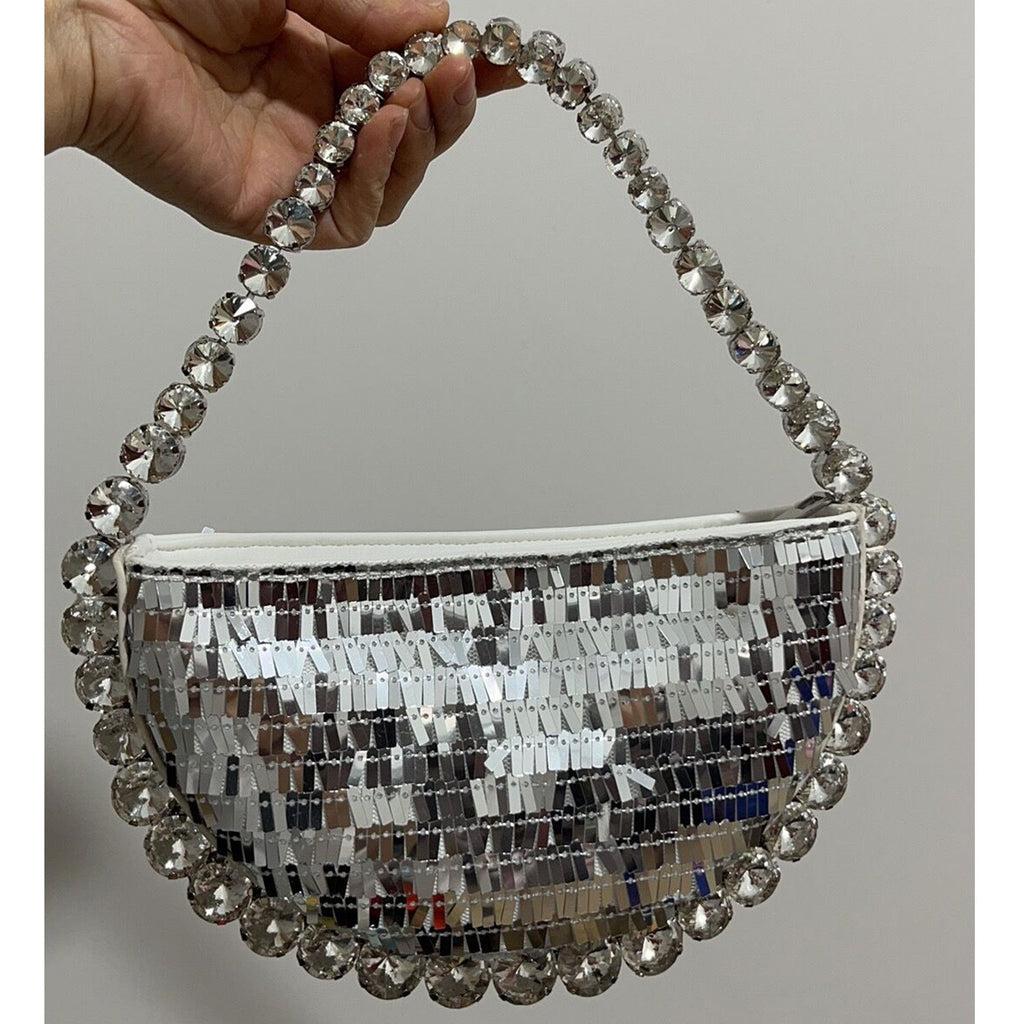 Women's bag with super shiny sequins inlaid with diamonds underarm bag with rhinestones shoulder bag for carrying