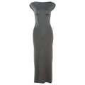 Fashionable Sexy One-Shoulder Cut-Out Back High-Waisted Fitted Bodycon Long Dress for Women
