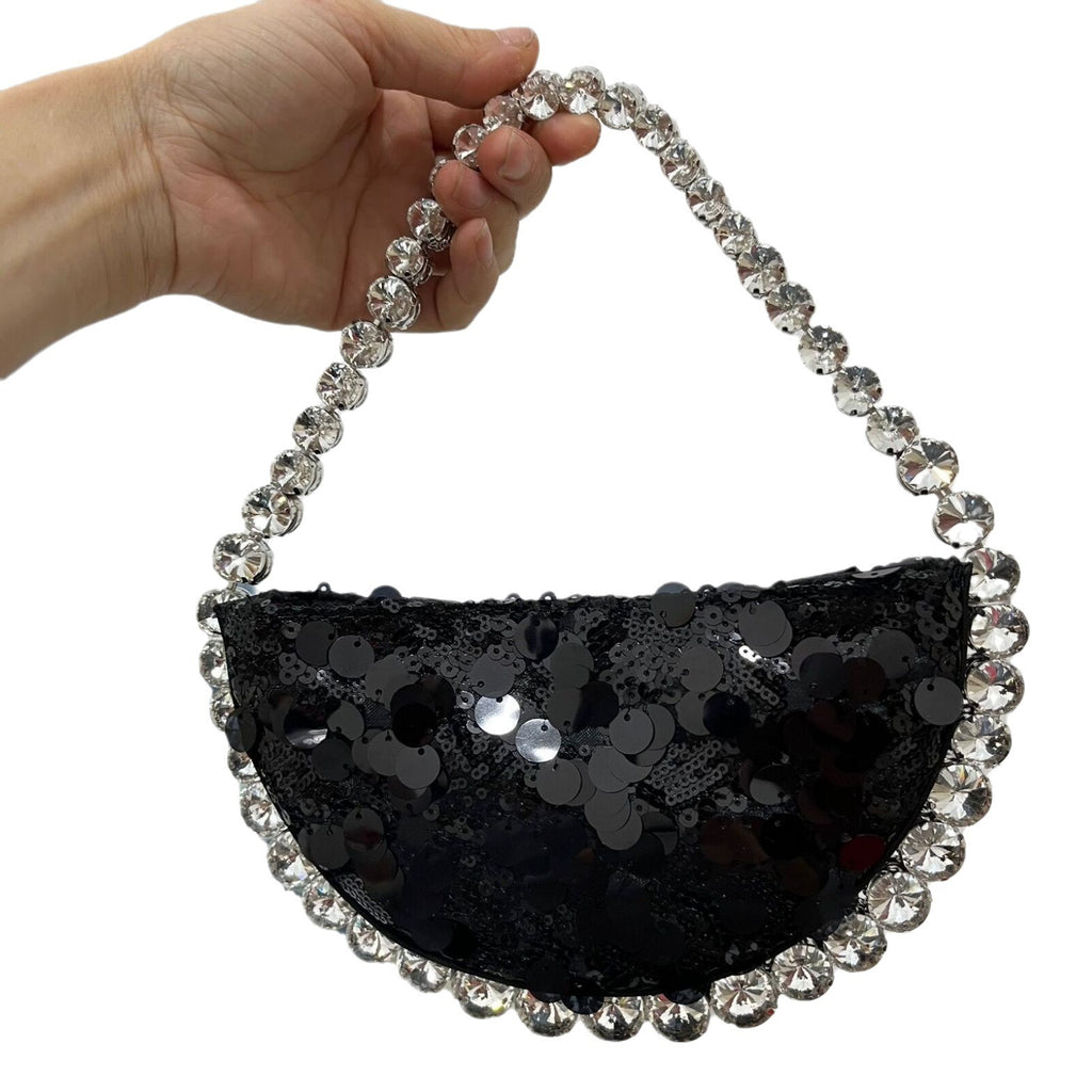 Women's bag with super shiny sequins inlaid with diamonds underarm bag with rhinestones shoulder bag for carrying