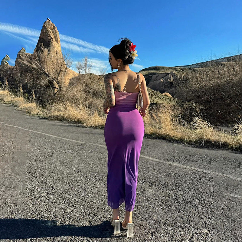 Fashion Sexy Strapless Long Dress for Women