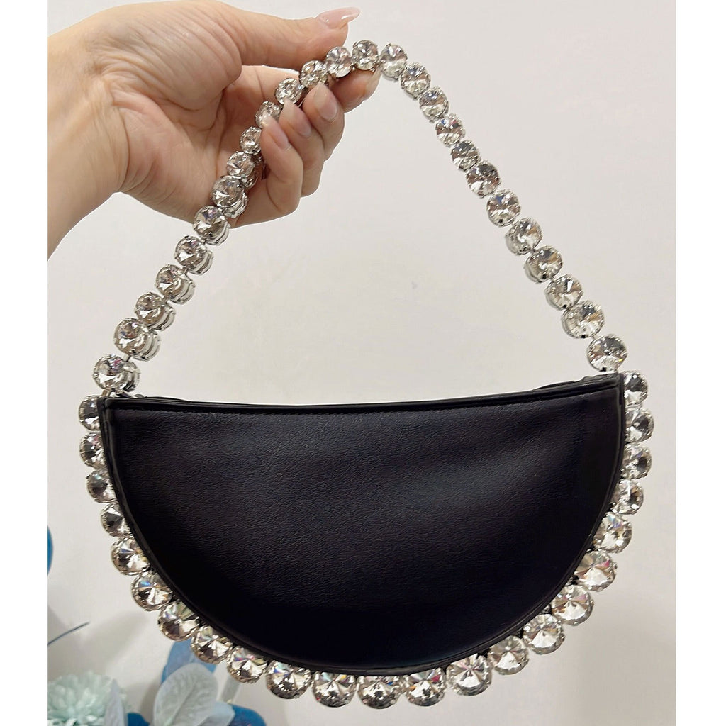 Women's bag with super shiny sequins inlaid with diamonds underarm bag with rhinestones shoulder bag for carrying