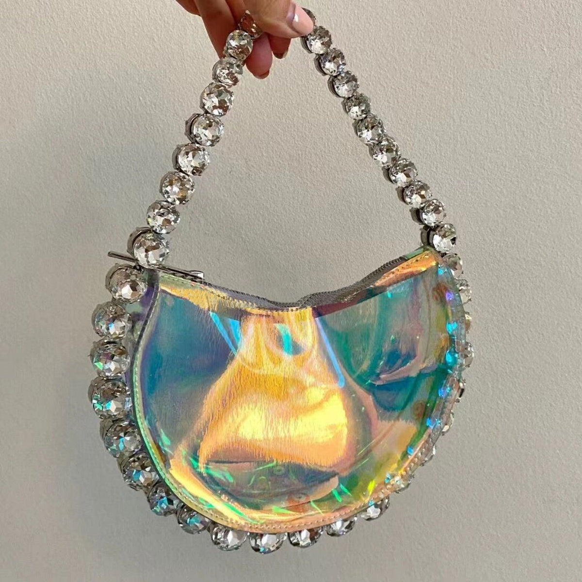 Women's bag with super shiny sequins inlaid with diamonds underarm bag with rhinestones shoulder bag for carrying
