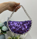 Women's bag with super shiny sequins inlaid with diamonds underarm bag with rhinestones shoulder bag for carrying
