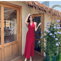 Colette Printed V-Neck Maxi Dress